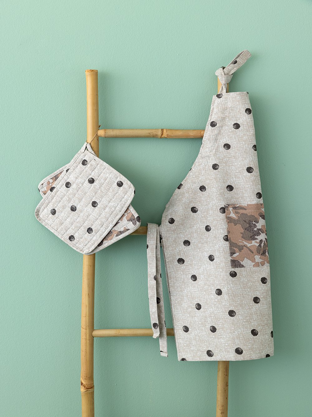 5205857273675_2 Ποδιά κουζίνας TATI 80x60 TAT19 Μπεζ Palamaiki - Image 1