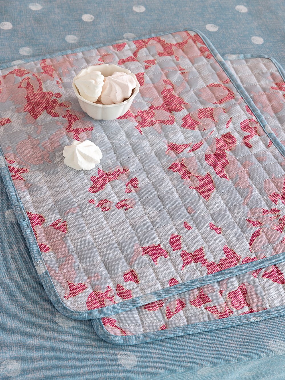 5205857273736_2 Σετ Σουπλά TATI 45x35 TAT13-TAT14 Γαλάζιο - Ροζ Palamaiki - Image 1