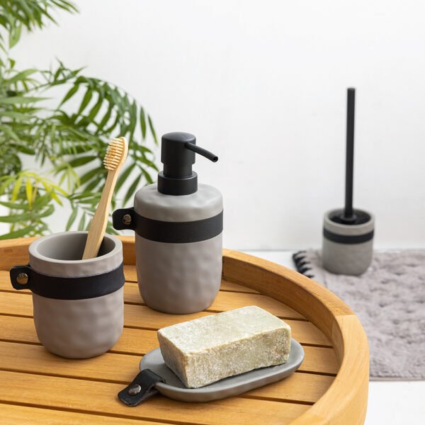 Σετ Μπάνιου Combo 3 ΚΟΥΡΤΙΝΑ 180x180 SKYLINE Γκρι Palamaiki