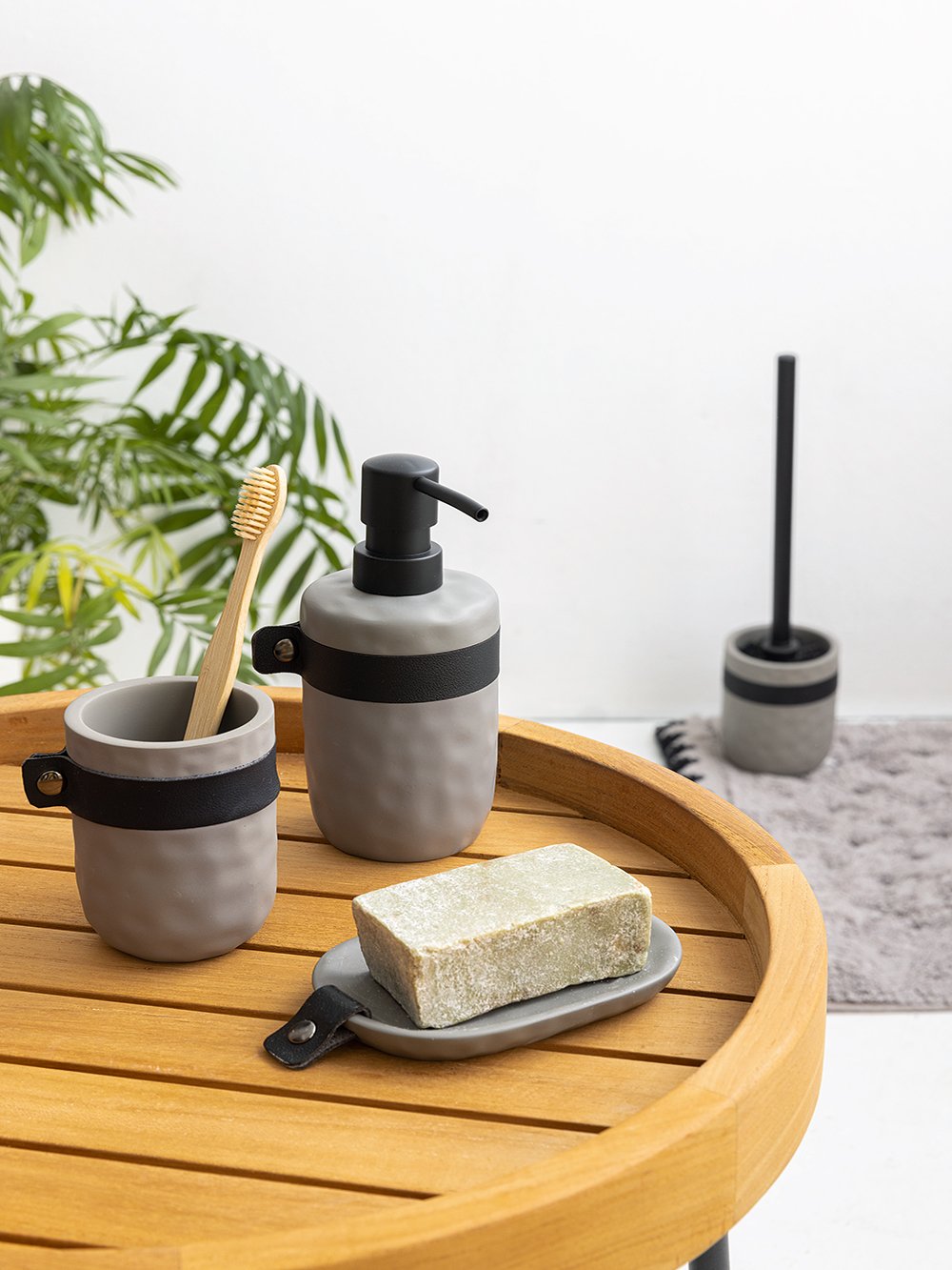 5205857274443_2 Σετ Μπάνιου Combo 3 ΚΟΥΡΤΙΝΑ 180x180 TILES Γκρι Palamaiki - Image 1