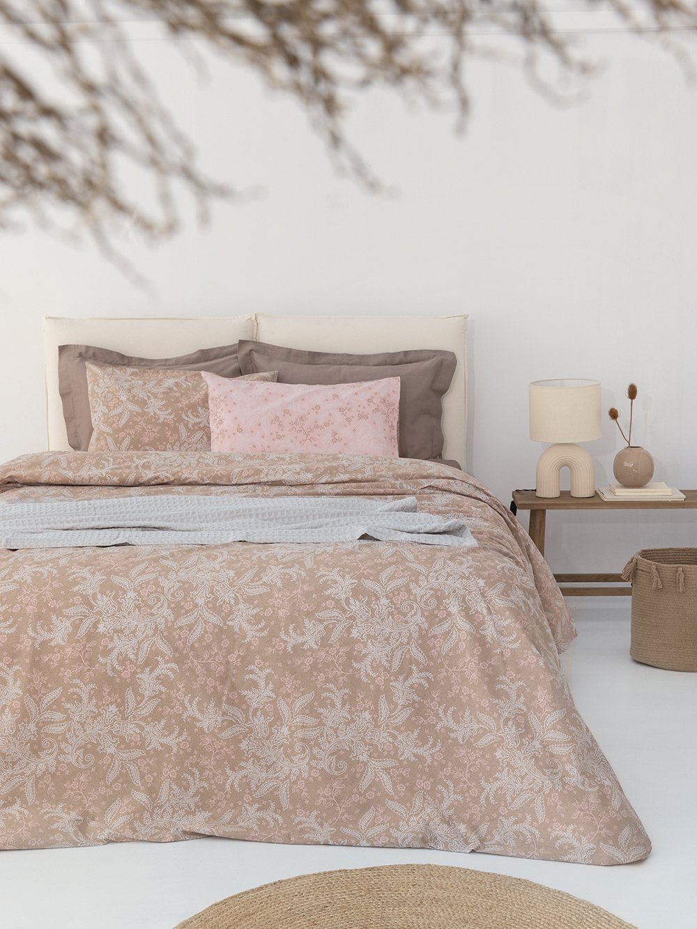 5205857274856_2 Σετ Μονά Σεντόνια Fashion Life 170x260 FL6230 Χωρίς Λάστιχο Καφέ Palamaiki - Image 1