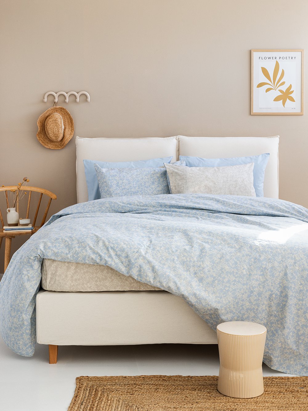 5205857275068_5 Σετ Μονά Σεντόνια Fashion Life 170x260 FL6233 Χωρίς Λάστιχο Γαλάζιο Palamaiki - Image 1