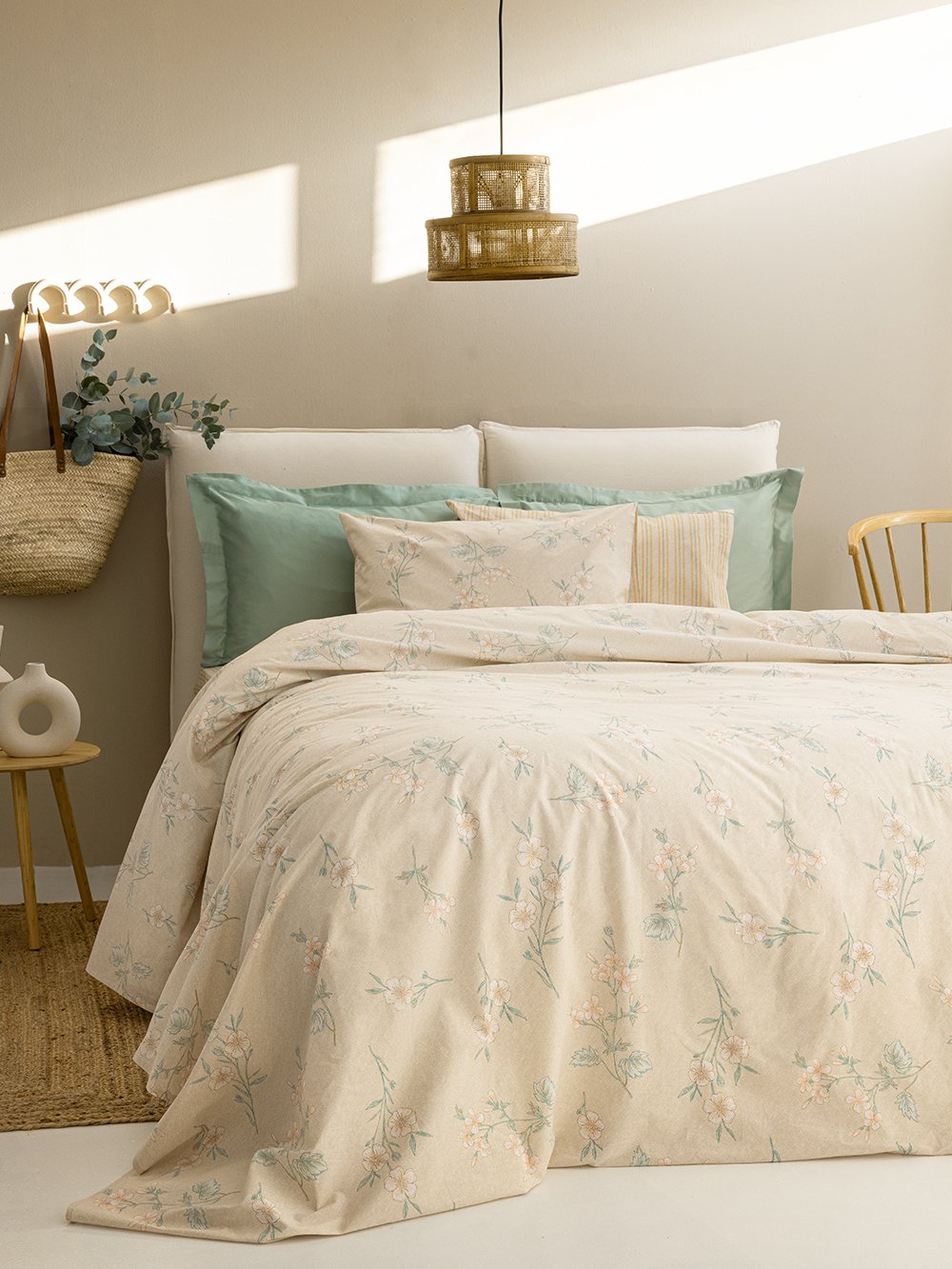 5205857275488_2 Σετ Μονά Σεντόνια Fashion Life 170x260 FL6239 Χωρίς Λάστιχο Μπεζ Palamaiki - Image 1