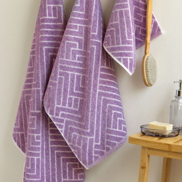 Σετ Πετσέτες (30X50, 50X90, 70X140) RANON MOV Μωβ Palamaiki