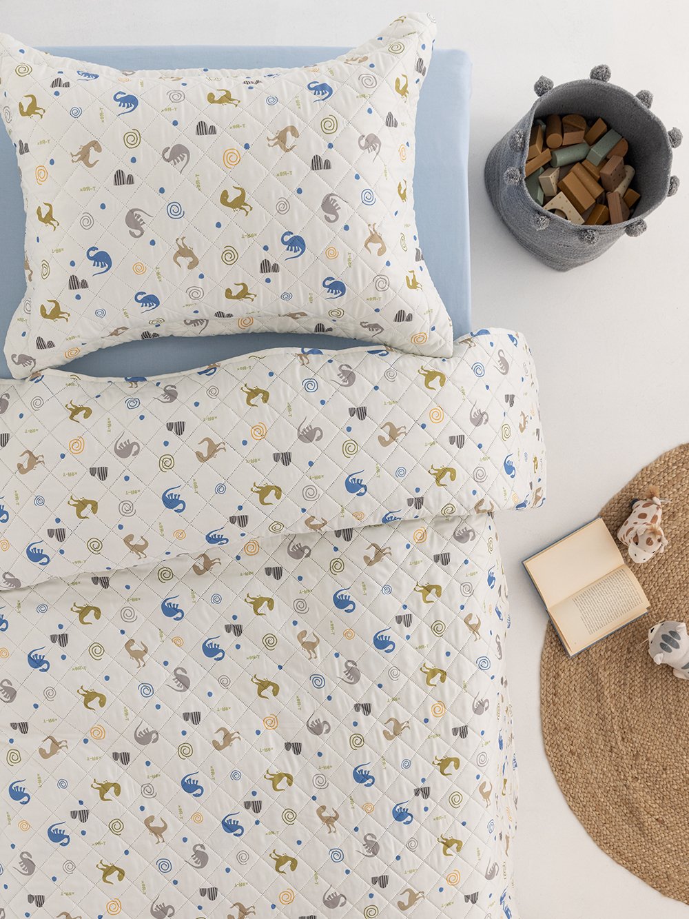 5205857276294_2 Κουβερλί ημίδιπλο MCR357 160x220 MICROS Μπεζ Palamaiki - Image 1