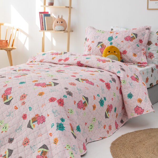 Κουβερλί ημίδιπλο MCR358 160x220 MICROS Ροζ Palamaiki