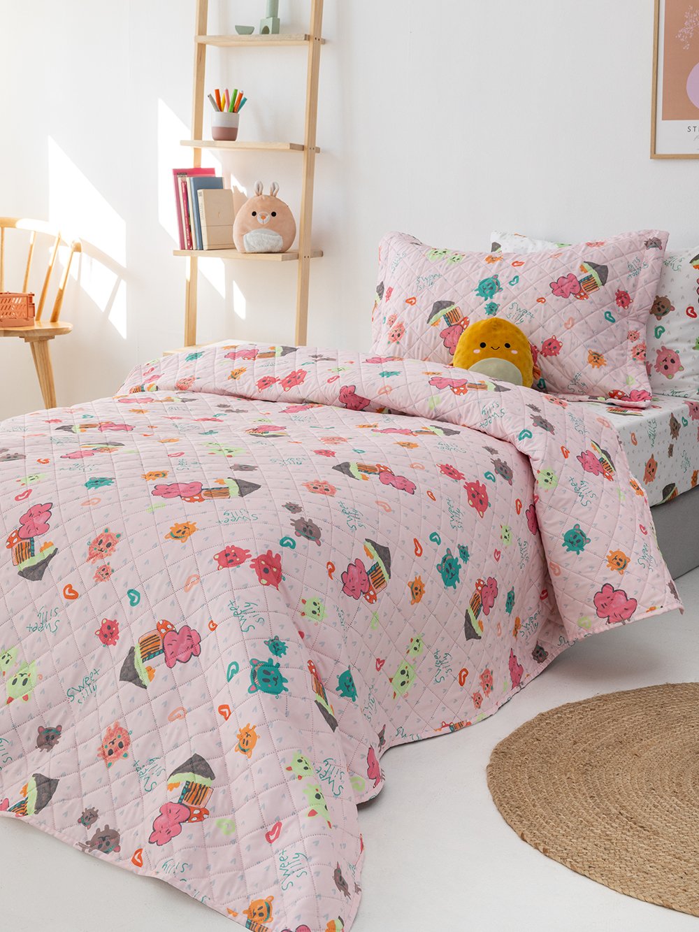 5205857276300_2 Κουβερλί ημίδιπλο MCR358 160x220 MICROS Ροζ Palamaiki - Image 1