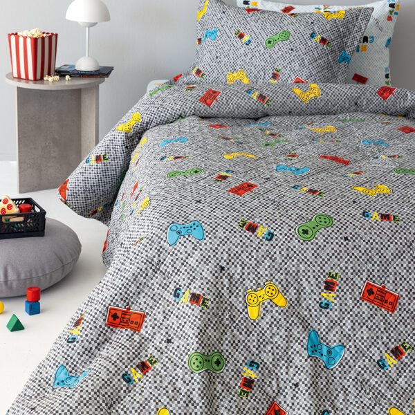 Κουβερλί ημίδιπλο MCR359 160x220 MICROS Γκρι Palamaiki