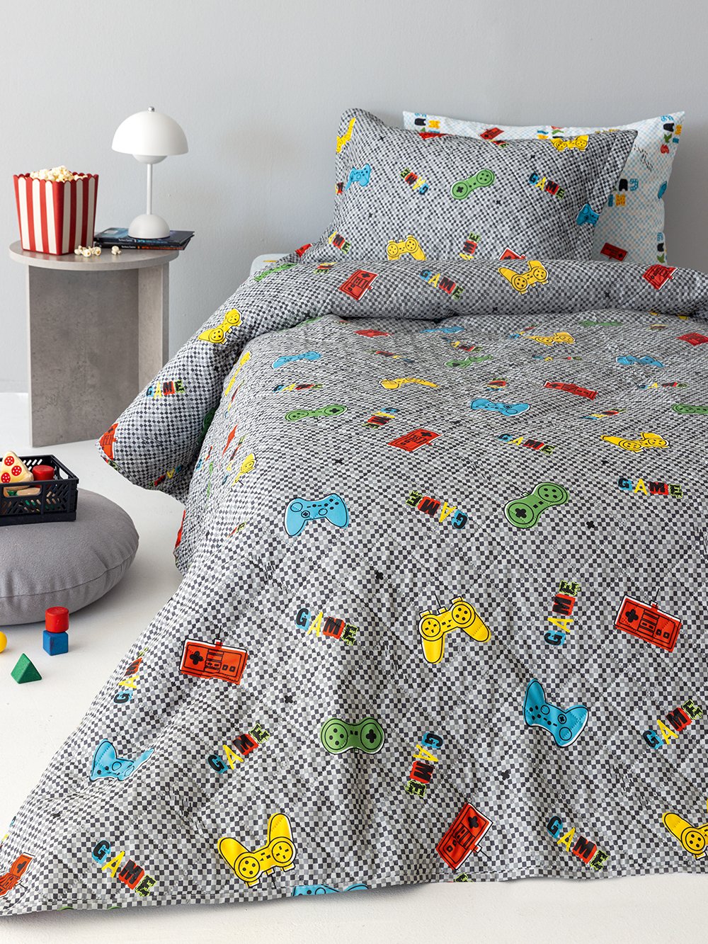 5205857276317_2 Κουβερλί ημίδιπλο MCR359 160x220 MICROS Γκρι Palamaiki - Image 1