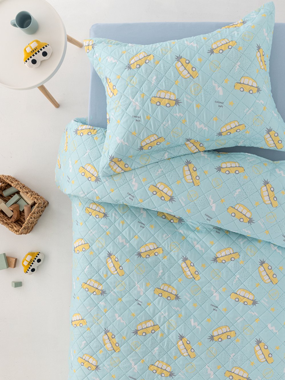 5205857276331_2 Κουβερλί ημίδιπλο MCR361 160x220 MICROS Γαλάζιο Palamaiki - Image 1