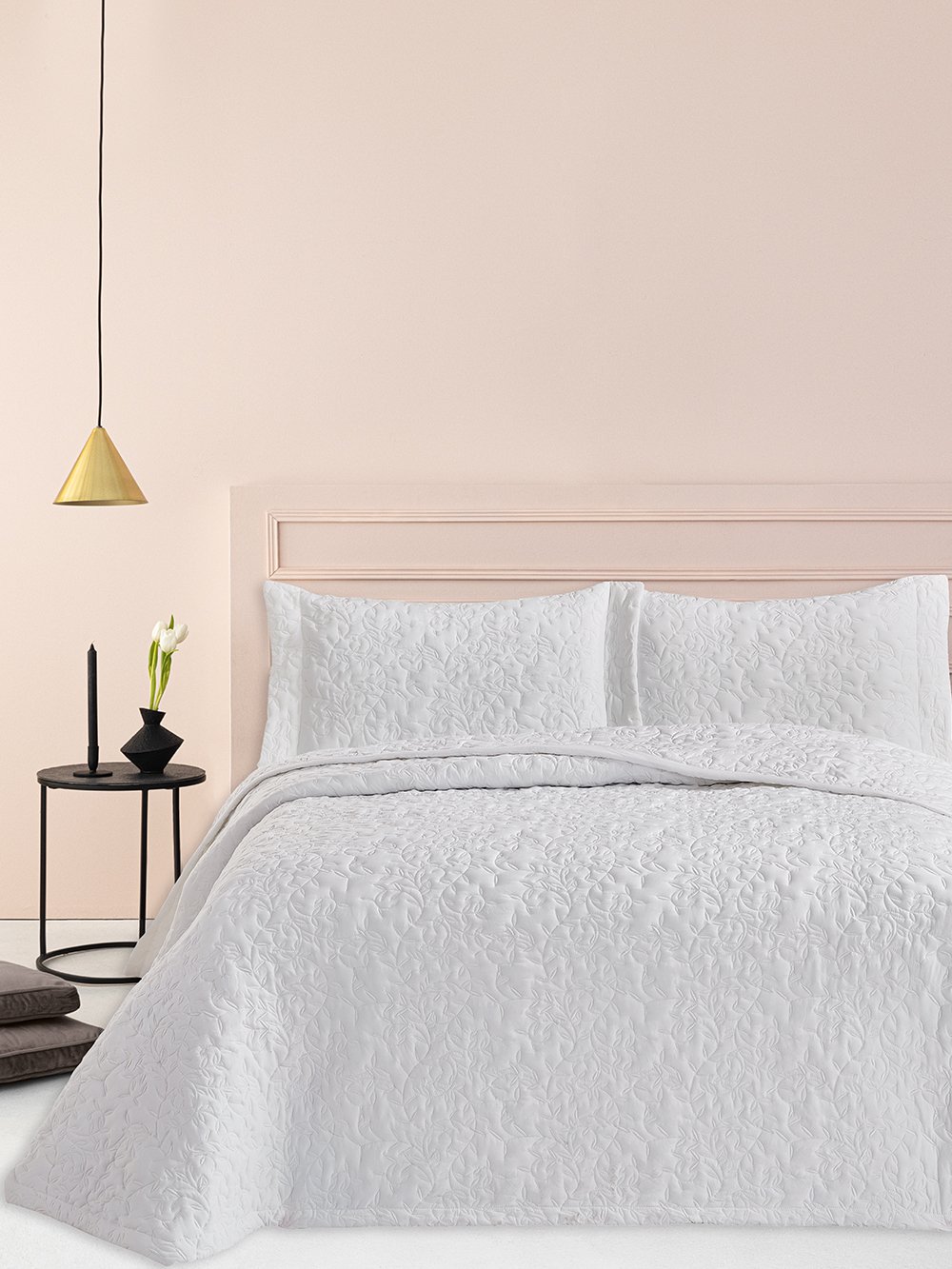 5205857276430_2 Σετ Κουβερλί 240x260 WED100 WHITE Λευκό Palamaiki - Image 1