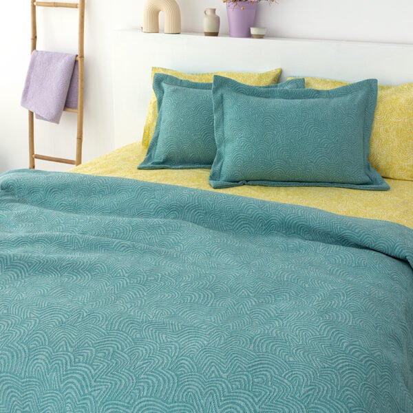 Κουβέρτα Matelasse 230X260 ADEL PETROL Πράσινο Palamaiki