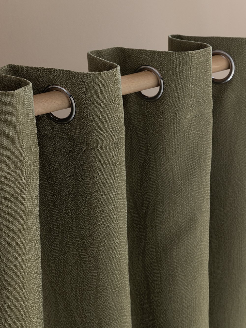 5205857279523_3 Κουρτίνα Με Τρουκς 140x260 AMY GREEN Πράσινο Palamaiki - Image 1