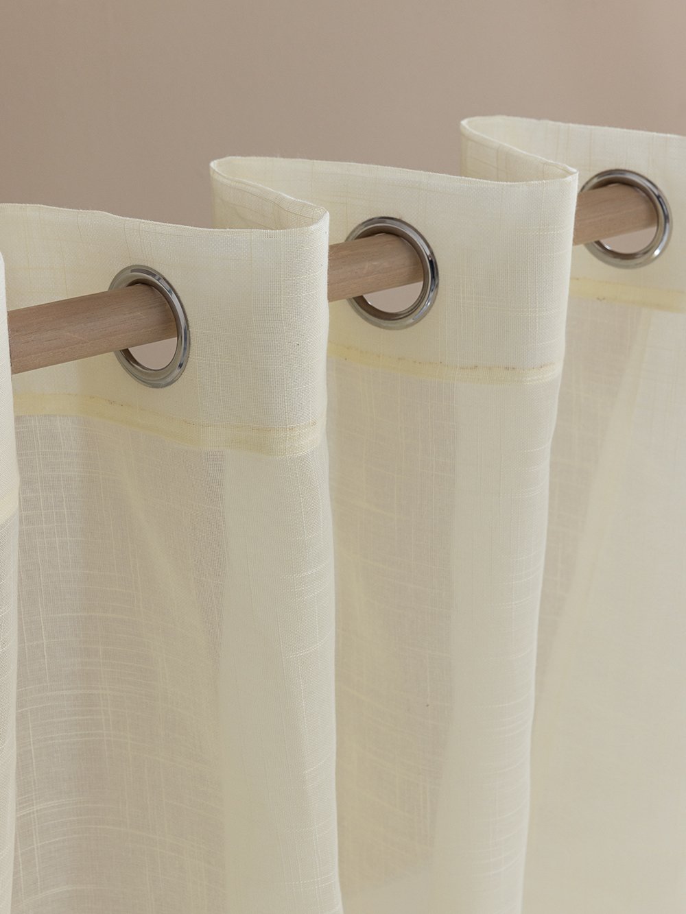 5205857279660_2 Κουρτίνα Με Τρουκς 140x260 FREY Εκρού Palamaiki - Image 1