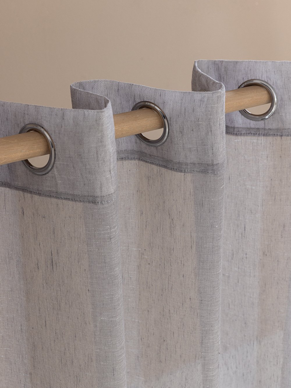 5205857279677_2 Κουρτίνα Με Τρουκς 140x260 NELL Γκρι Palamaiki - Image 1