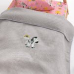 Κουβέρτα Πικέ Αγκαλιάς Baby Blankets 80x110 CANDY/2 GREY Γκρι Palamaiki
