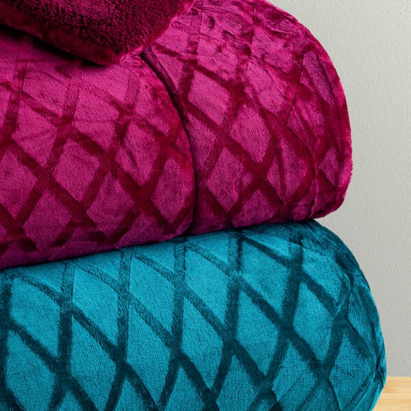 Κουβερτοπάπλωμα Υπέρδιπλο 220x240 NADINE/4 MOV Μωβ Palamaiki