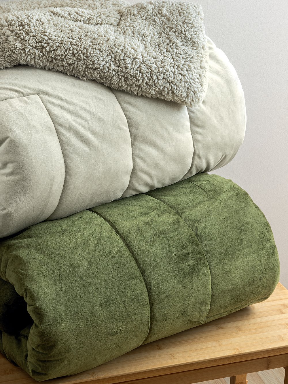 5205857280697_2 Κουβερτοπάπλωμα Υπέρδιπλο 220x240 MONO GREEN Πράσινο Palamaiki - Image 1