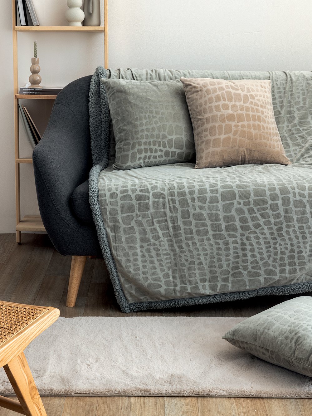 5205857280857_2 Διακοσμητική Μαξιλαροθήκη Home Décor 45x45 FLO BEIGE Μπεζ Palamaiki - Image 1