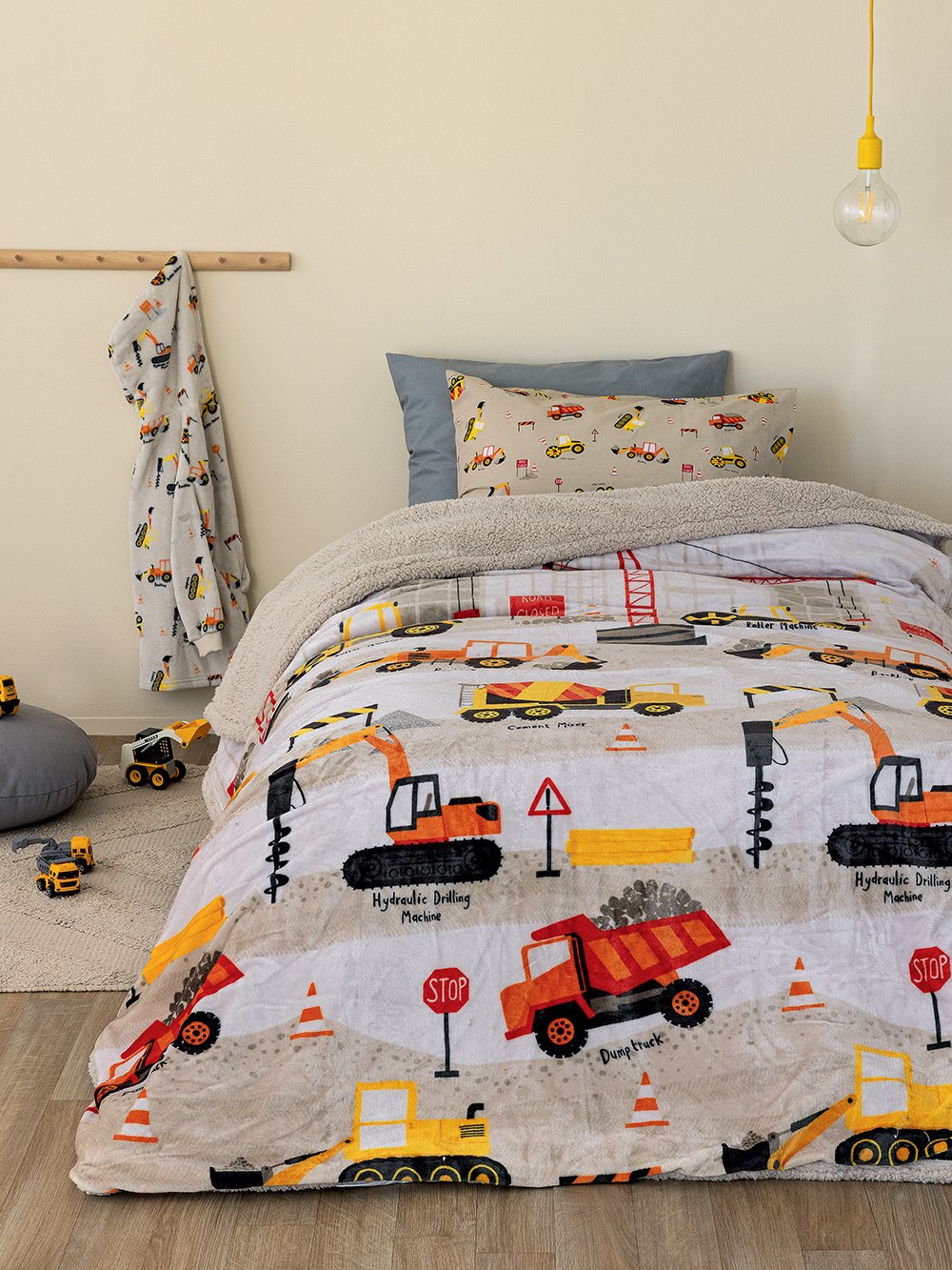 5205857281045_2 Κουβερτοπαπλωμα Μονό 160x220 SW101 Μπεζ Palamaiki - Image 1