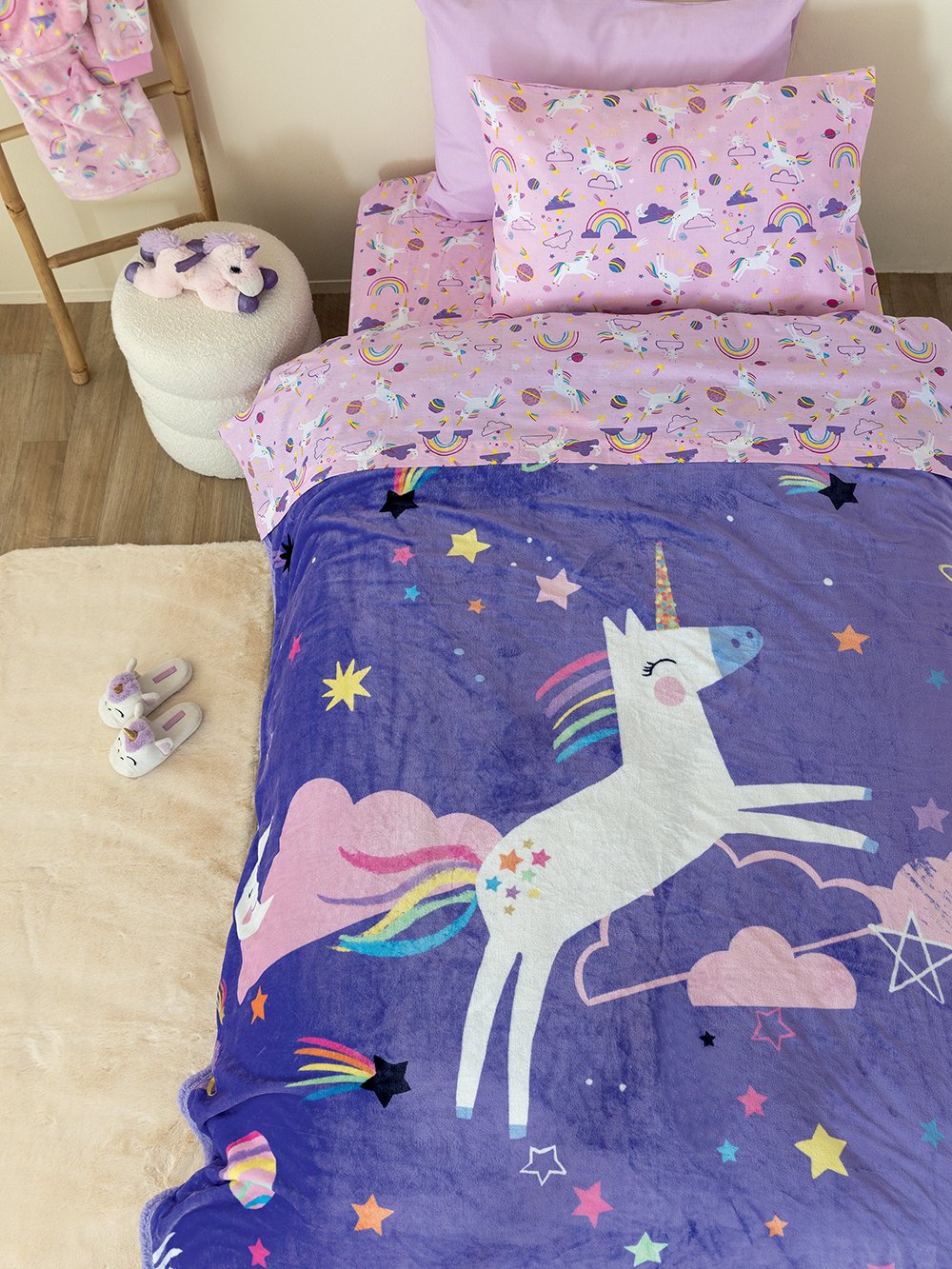 5205857281052_2 Κουβερτοπαπλωμα Μονό 160x220 SW102 Μωβ Palamaiki - Image 1