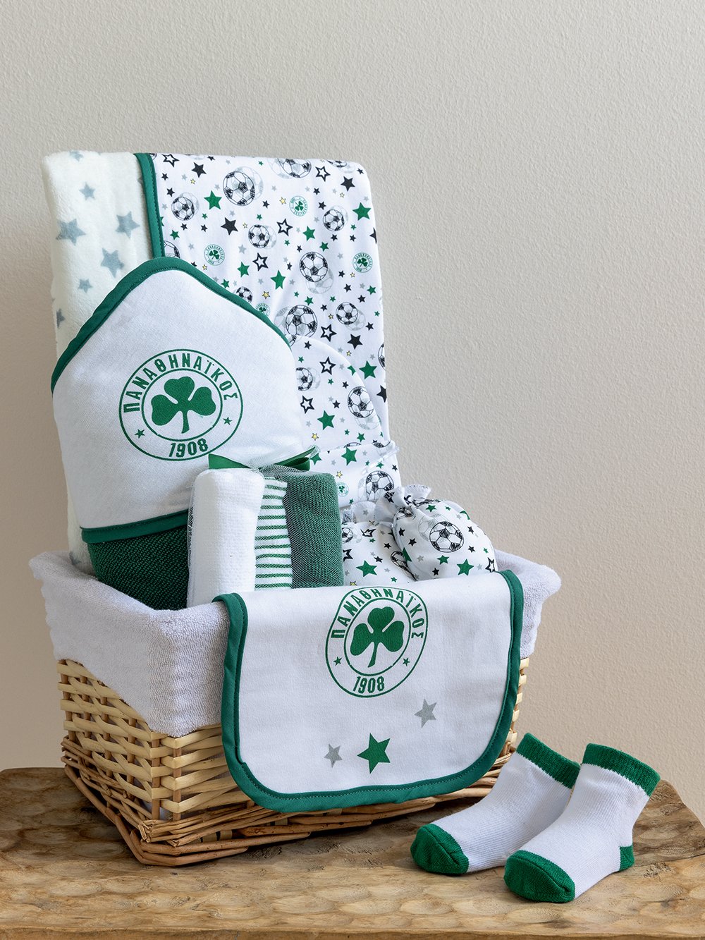 5205857281106_2 Καλάθι δώρου για νεογέννητο NB-PAO Πράσινο Palamaiki - Image 1