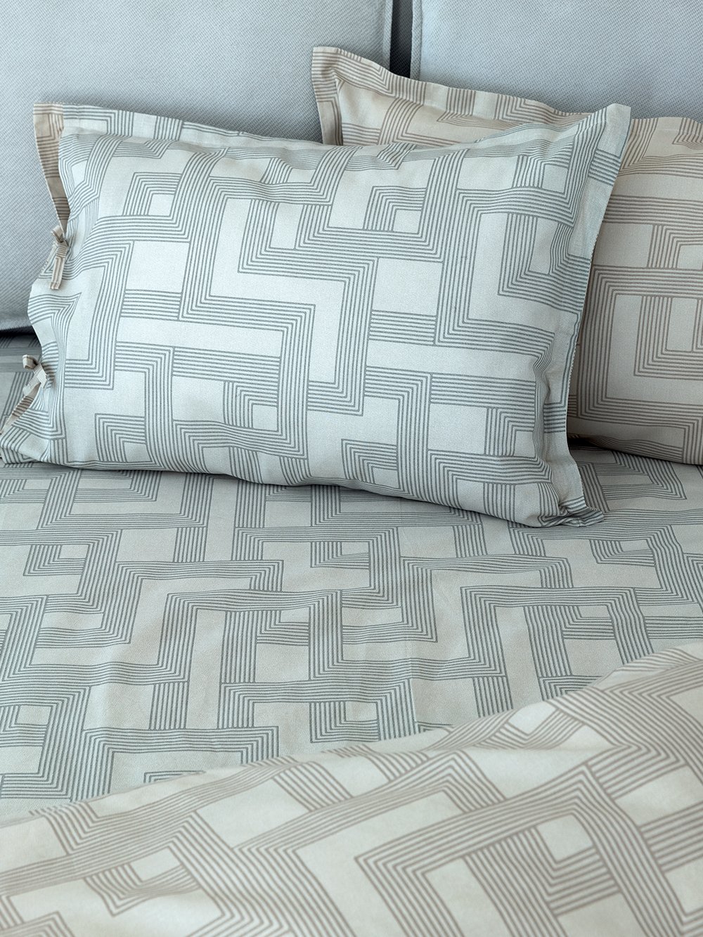 5205857281960_2 Ζεύγος Μαξιλαροθήκες Este 52x72 ES102 Καφέ Palamaiki - Image 1