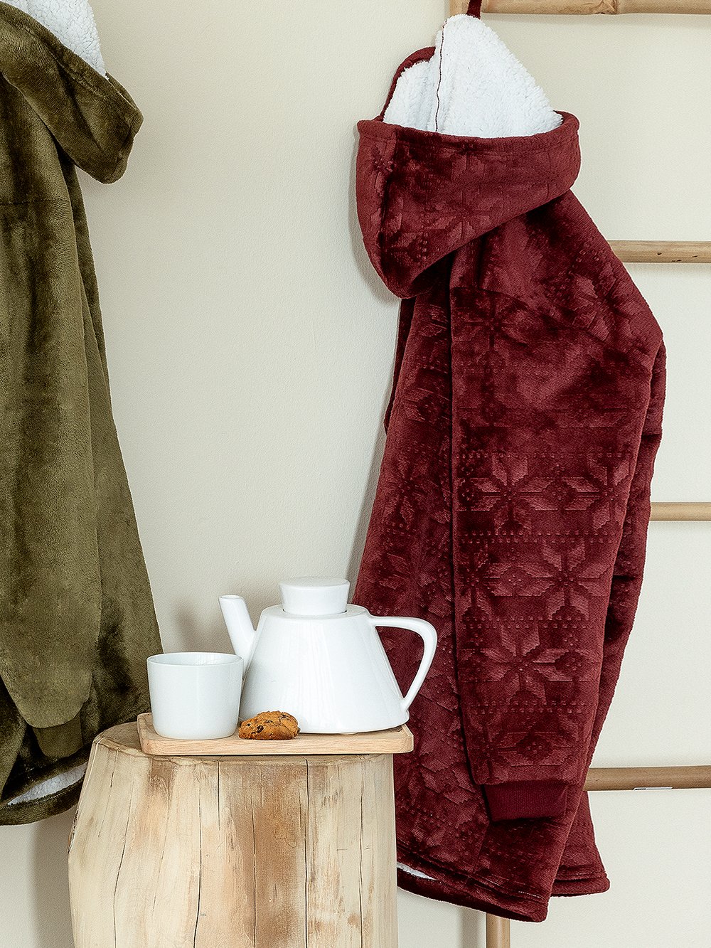 5205857283179_2 Κουβέρτα HUHU/2 90x100 SNOW Κόκκινο Palamaiki - Image 1