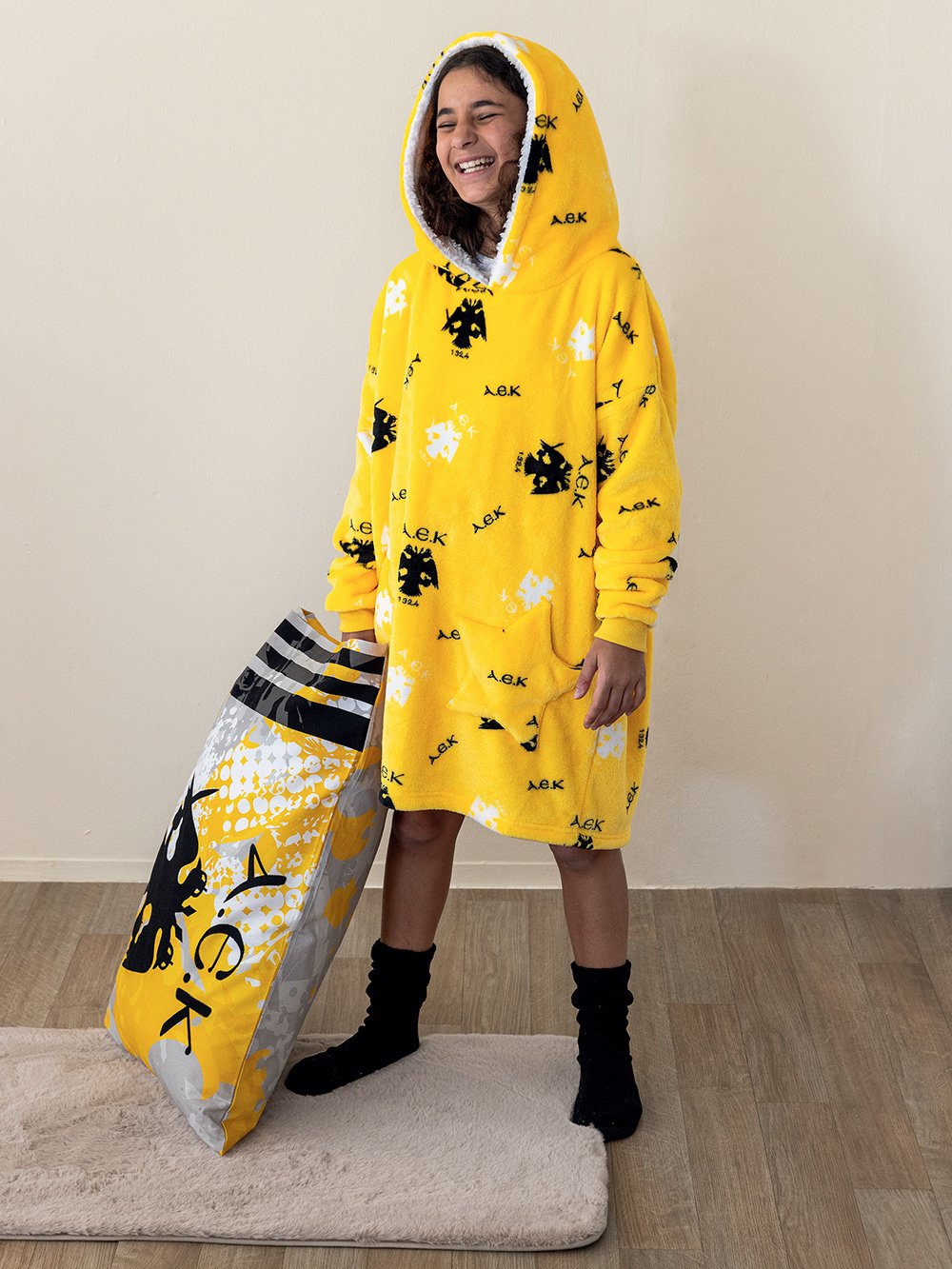 5205857283377_2 Κουβέρτα COSITOS AEK 6-9 Κίτρινο Palamaiki - Image 1