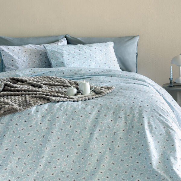 Σετ Παπλωματοθήκη Υπέρδιπλη Fashion Life 240x250 FL6259 Γαλάζιο Palamaiki