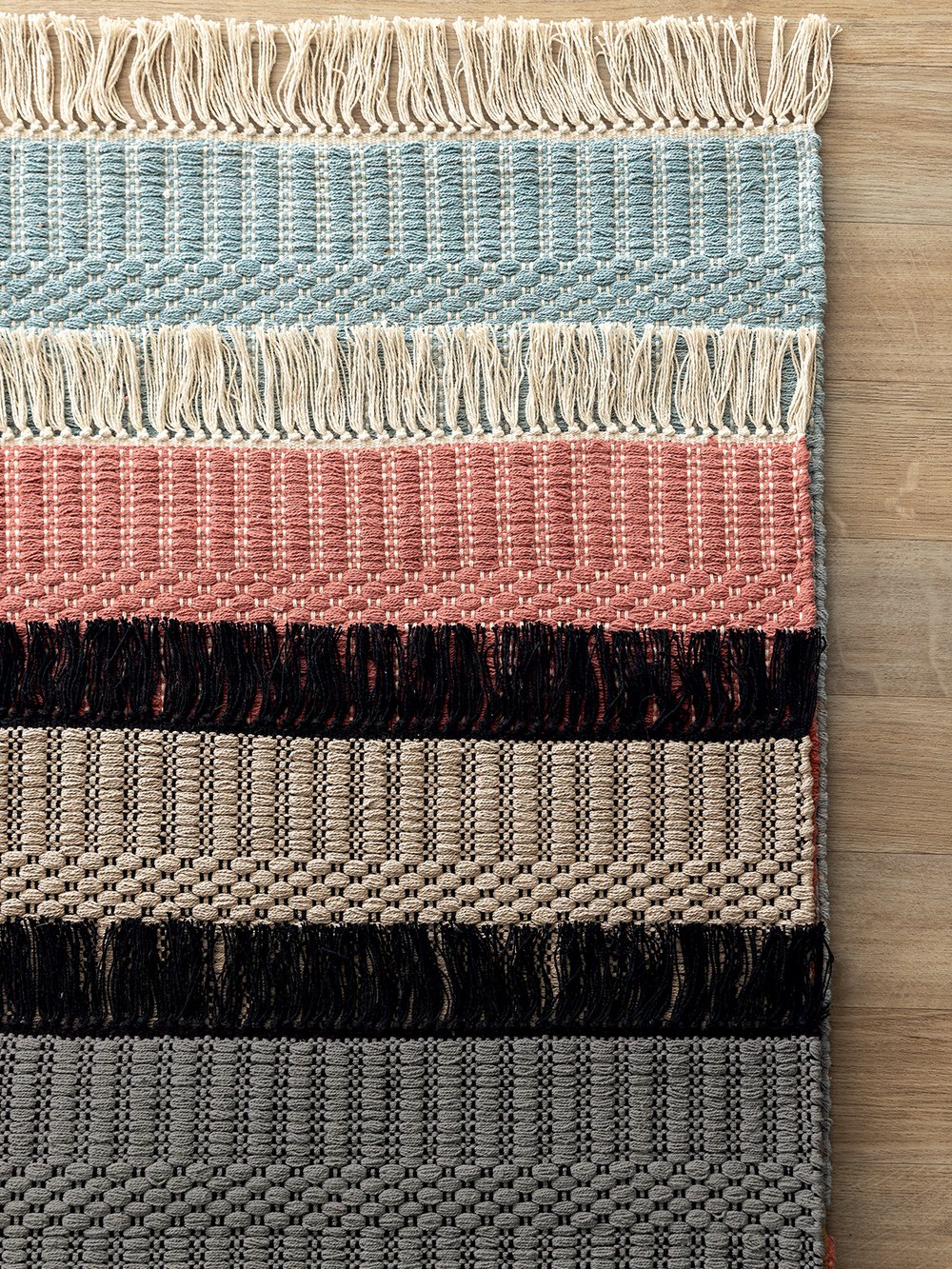 5205857285548_2 Ταπέτο κρεβατοκάμαρας 60x120 TRINI SALMON Ροζ Palamaiki - Image 1