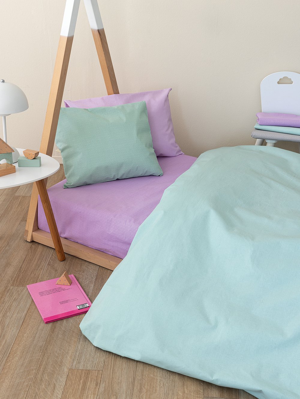 5205857286163_3_2 Σεντόνι Κούνιας 70x140+20 TOTEM MINT Με Λάστιχο Πράσινο Palamaiki - Image 1