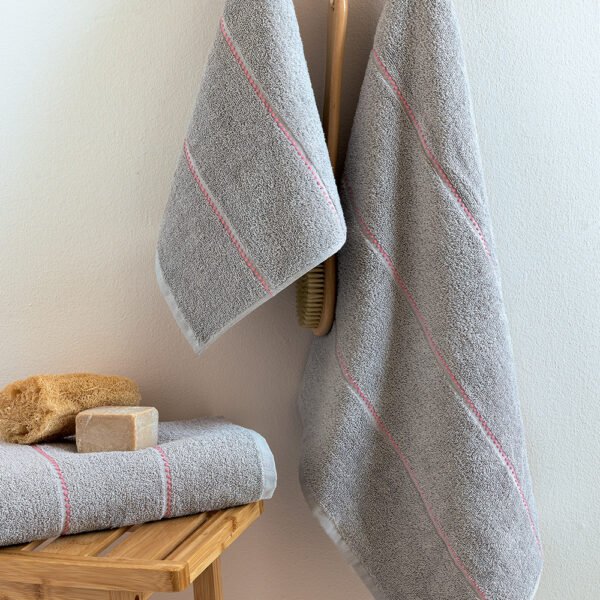 Σετ Πετσέτες (30X50, 50X90, 70X140) CLER SILVER Γκρι Palamaiki