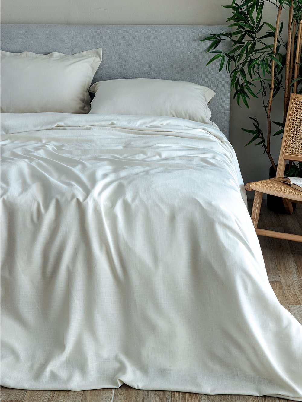 5205857289720_2 Σετ King Size Σεντόνια 280x290 LINCE Λευκό Palamaiki - Image 1