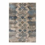 Πατάκι Bliss Art 9627 0.67x2.20 Μπεζ,Μόκα,Μπλε   Beauty Home