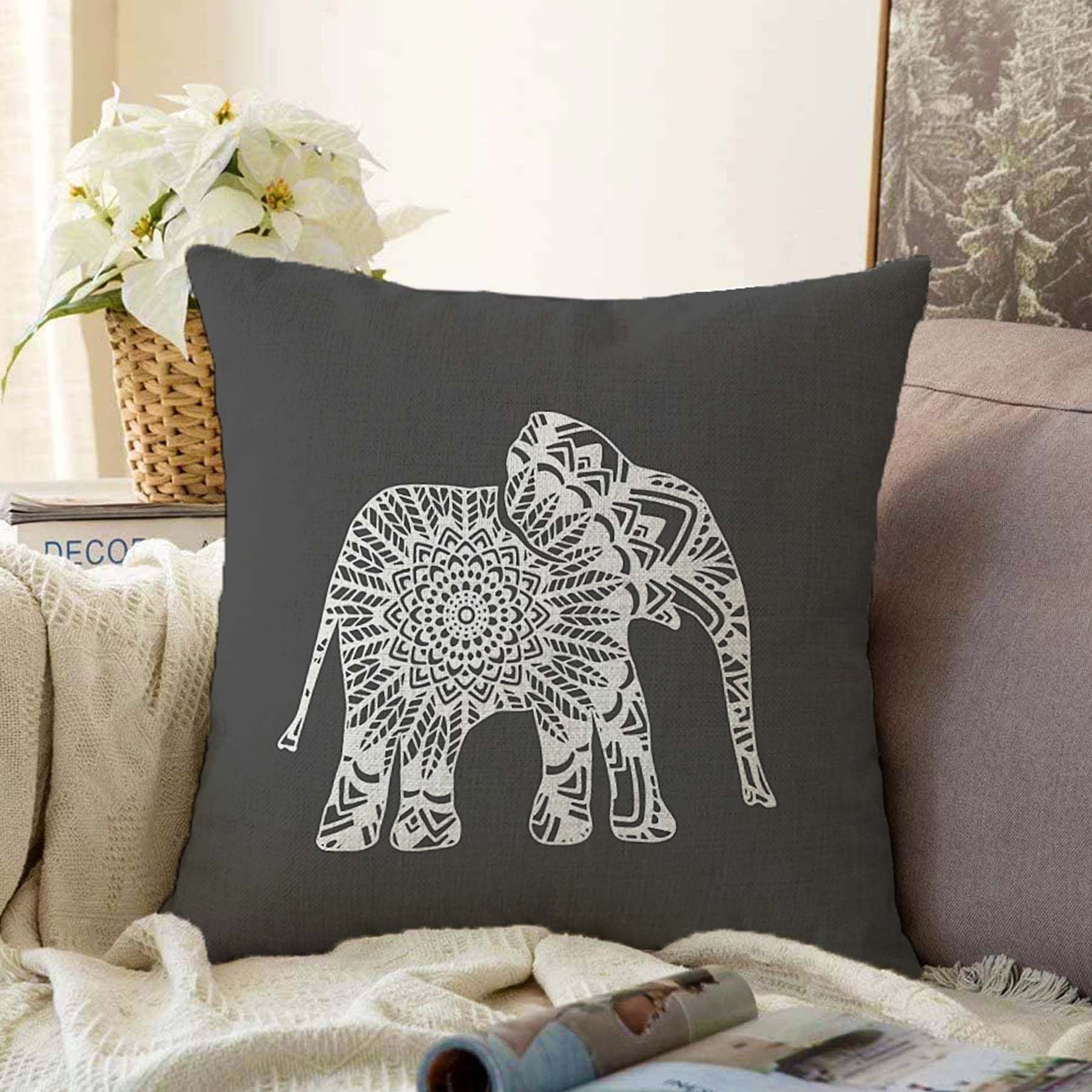 RealHomes Çift Tarafı Dijital Baskılı Şönil Yastık Kırlent Kılıfı Διακοσμητική Μαξιλαροθήκη 45Χ45 Cotone Digital 271 - Image 1