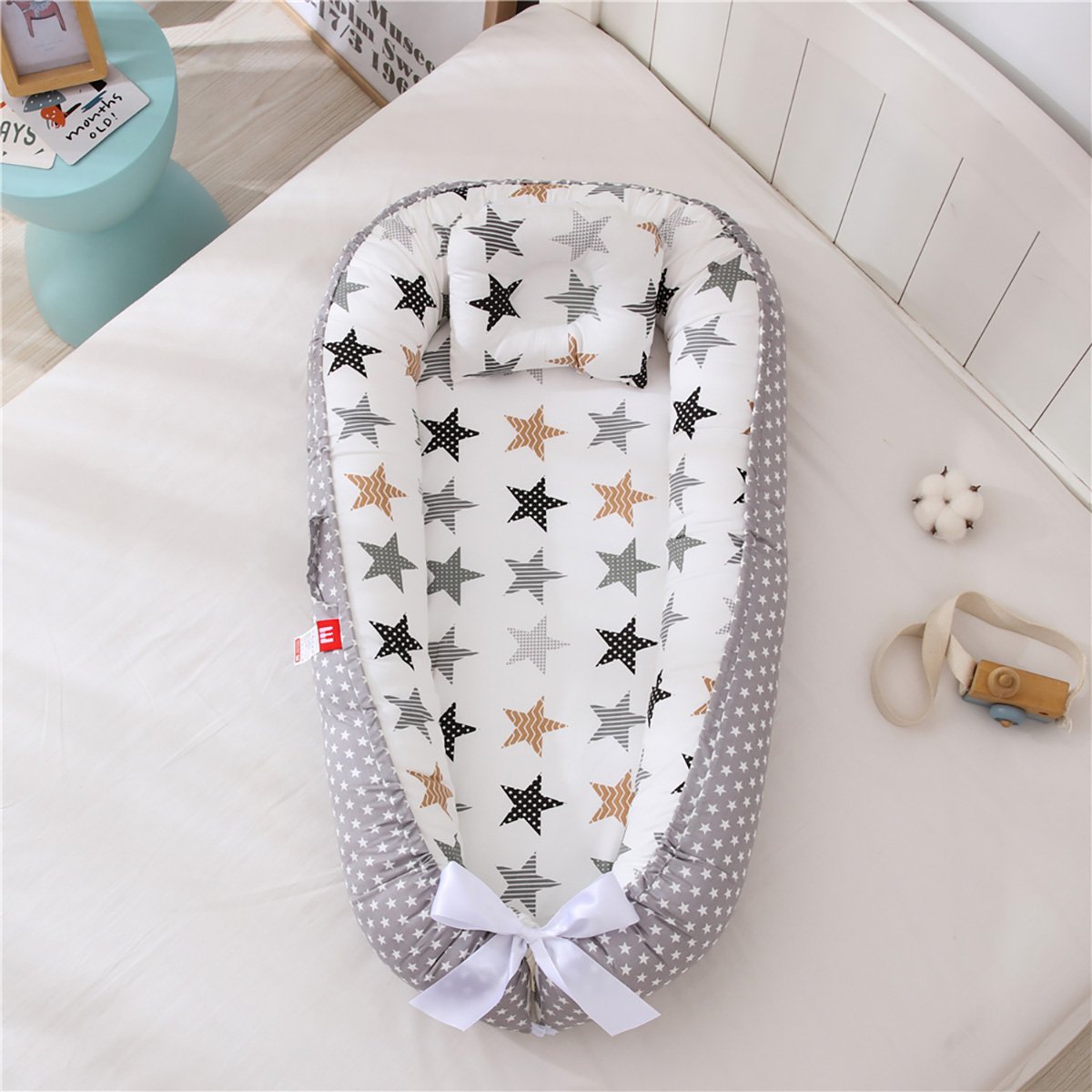 5342 Bρεφική φωλιά με μαξιλάρι Art 5342 53x88 Μπεζ Beauty Home - Image 1