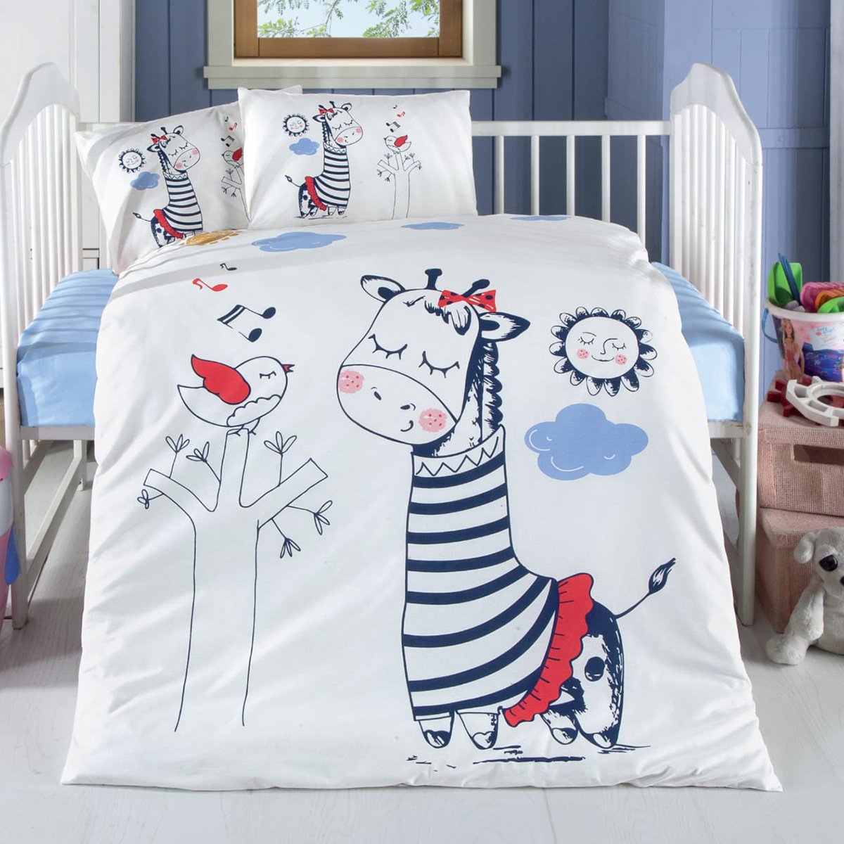 5618 Σετ σεντόνια βρεφικά Art 5618 100x150 Μπλε Beauty Home - Image 1