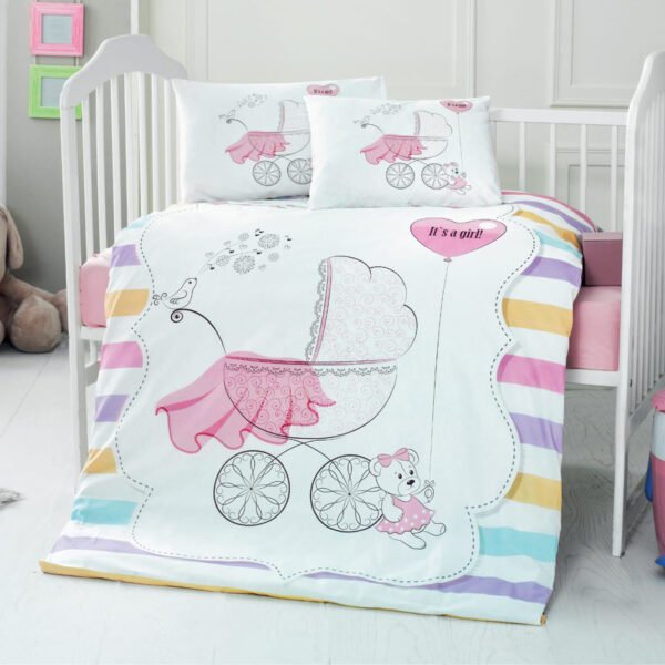 Σετ σεντόνια βρεφικά Art 5621 100x150 Ροζ   Beauty Home