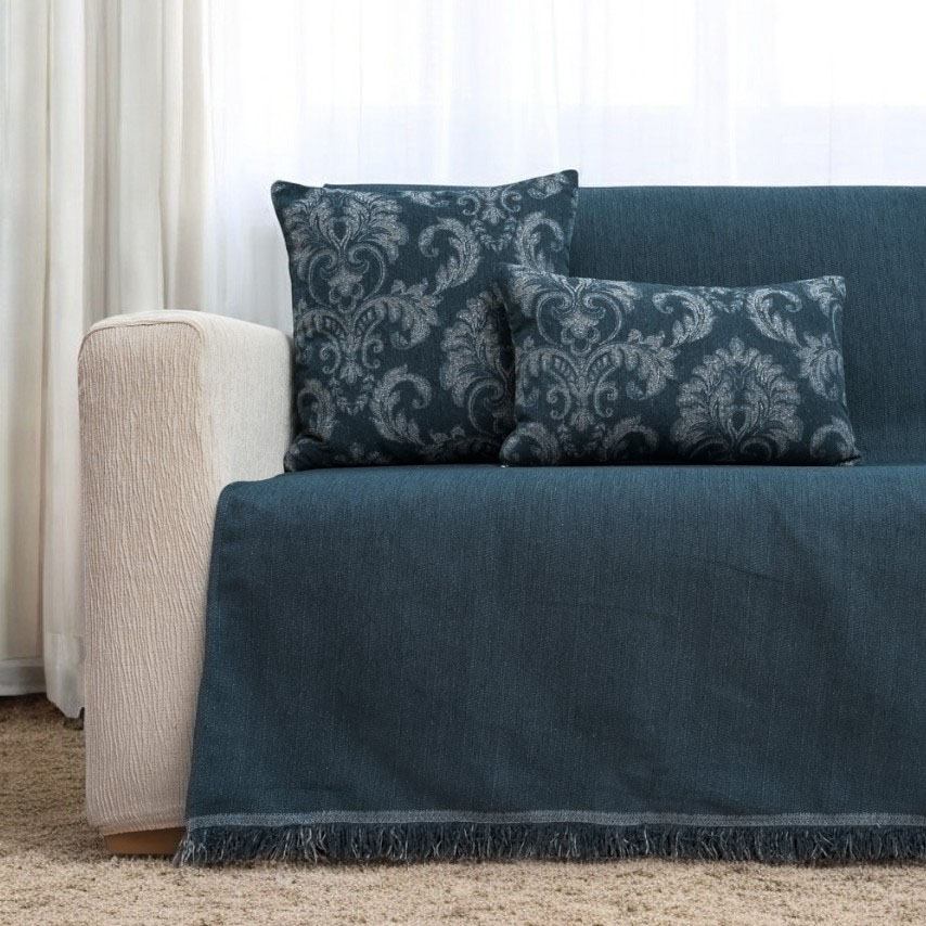 Solo-Πετρόλcrop Ριχτάρι Πολυθρόνας 170x170 Cotone | Solo Πετρόλ - Image 1