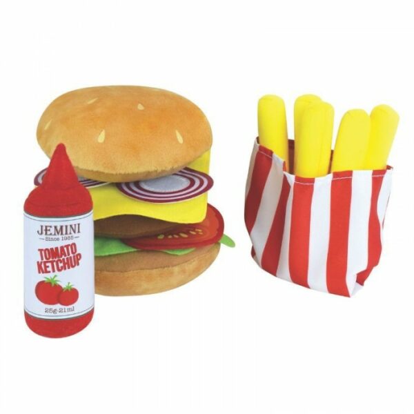 Υφασμάτινο Burger με Ketchup και Τηγανητές Πατάτες - Jemini