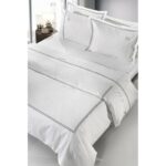 Σετ Σεντόνια King Size 270×280 Guy Laroche (Διπλό Πλακέ) Nice White-Anthracite - Image 3