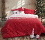 Σετ Παπλωματοθήκη Φανελένια Μονή 160×230 Nef Nef Holy Joly Red