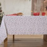 Χριστουγεννιάτικο Τραπεζομάντηλο 140×180 Nef Nef Xmass Plant Ecru