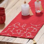Χριστουγεννιάτικο Runner 33×150 Nef Nef Elegant Christmas Lights Red