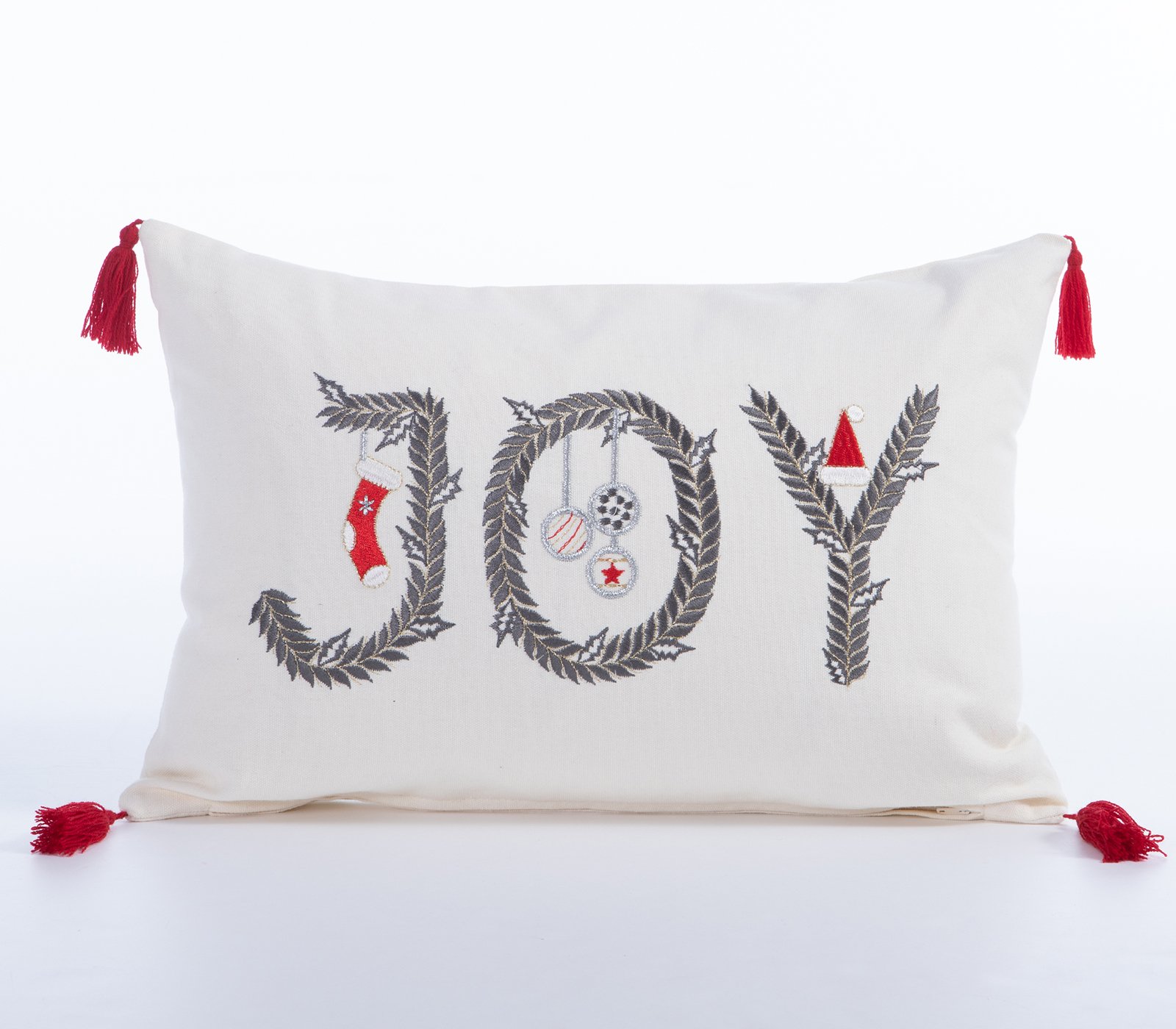 036688-1 Χριστουγεννιάτικο Μαξιλάρι 30×45 Nef Nef Christmas Is All Around Ecru - Image 1