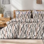 Σετ σεντόνια φανελένια King Size με λάστιχο Pinot Art 12632 185x200+32 Μπεζ,Πράσινο       Beauty Home