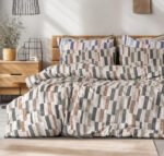 Σετ παπλωματοθήκη φανελένια υπέρδιπλη Pinot Art 12632 230x250 Μπεζ,Πράσινο       Beauty Home