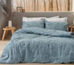 Σετ σεντόνια φανελένια μονά με λάστιχο Nebbiolo Art 12636 105x200+32 Πετρόλ       Beauty Home