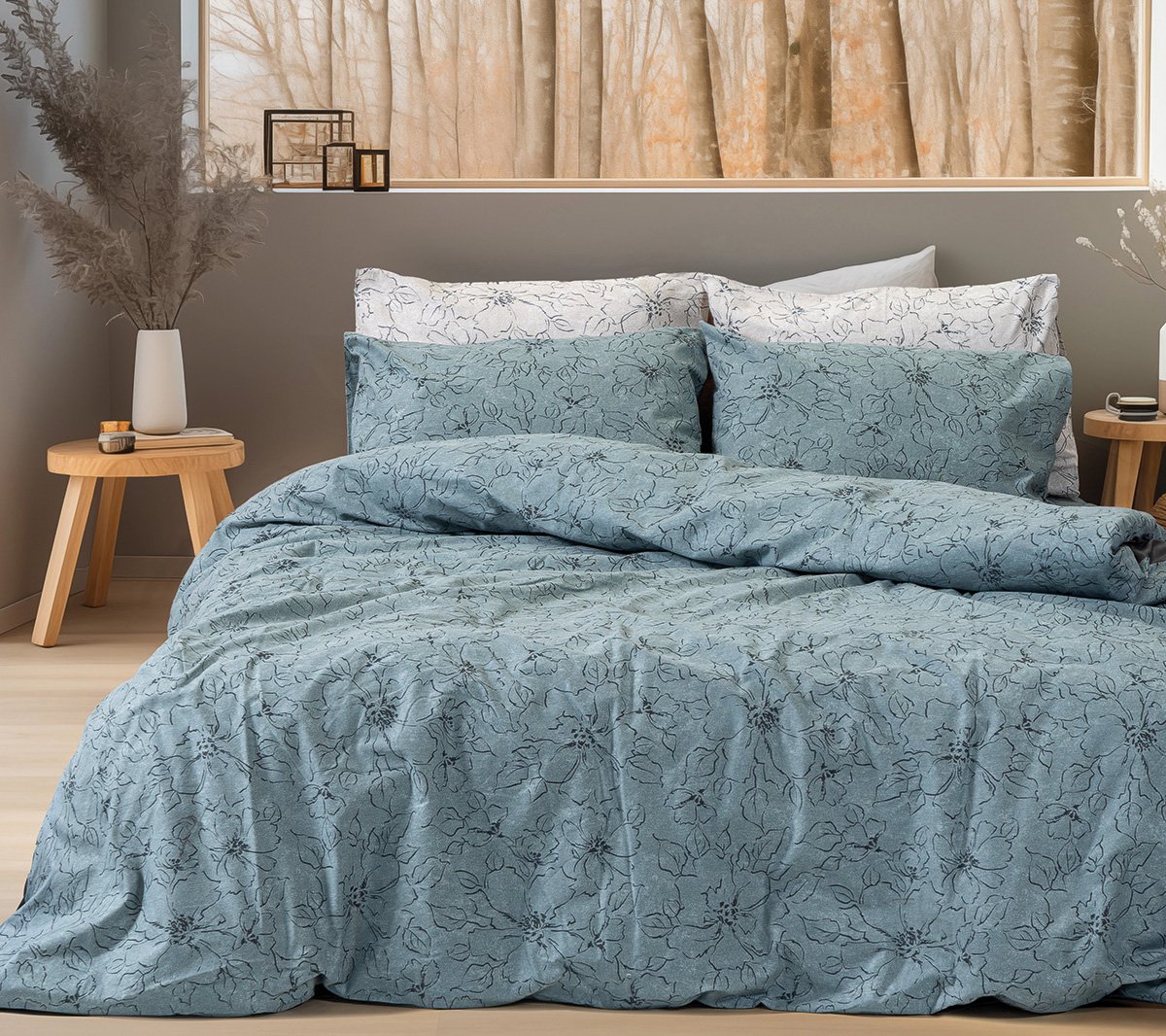 12636 Σετ παπλωματοθήκη φανελένια υπέρδιπλη Nebbiolo Art 12636 230x250 Πετρόλ Beauty Home - Image 1